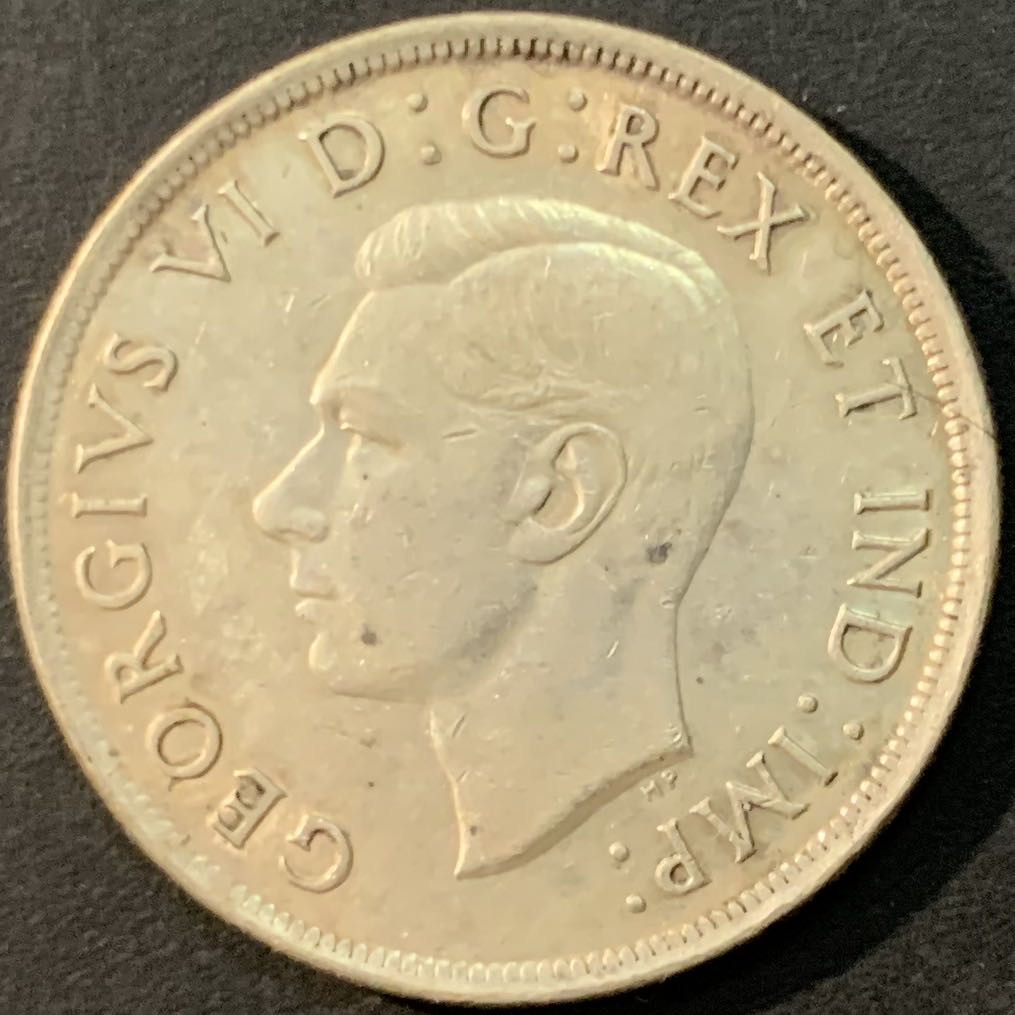 紫瑗钱币—微拍第73期  加拿大 1939年  乔治六世 议会百年 1元 23.5克 0.8银