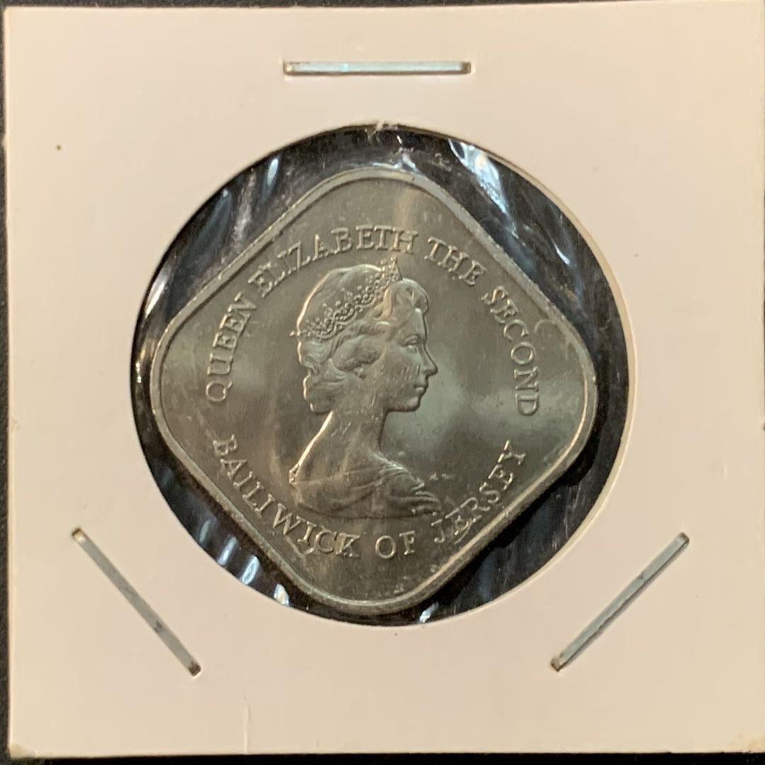 紫瑗钱币—微拍第73期  泽西岛 1981年 泽西战役200周年 1磅 异形币