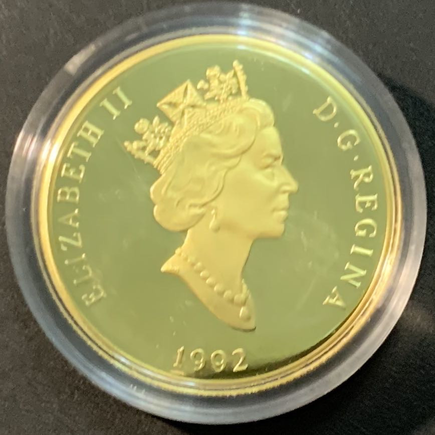 紫瑗钱币—微拍第73期  加拿大 1992年 尼亚加拉大瀑布 200元  17.1克 0.917金 原盒证书