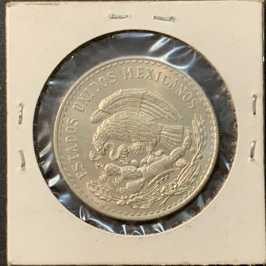 紫瑗钱币—微拍第73期  墨西哥 1947年 胡安 阿尔瓦雷斯 1比索 14克 0.5银 UNC