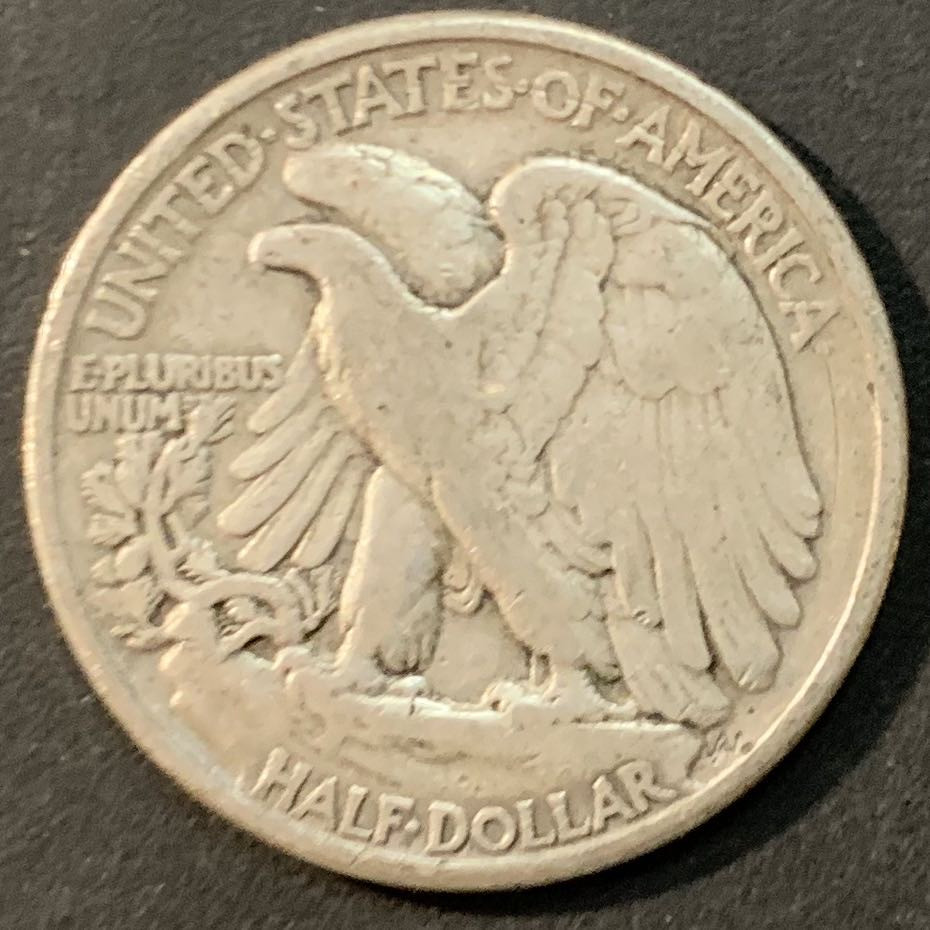 紫瑗钱币—微拍第73期  美国 1942年 行走女神 50美分 12.5克 0.9银