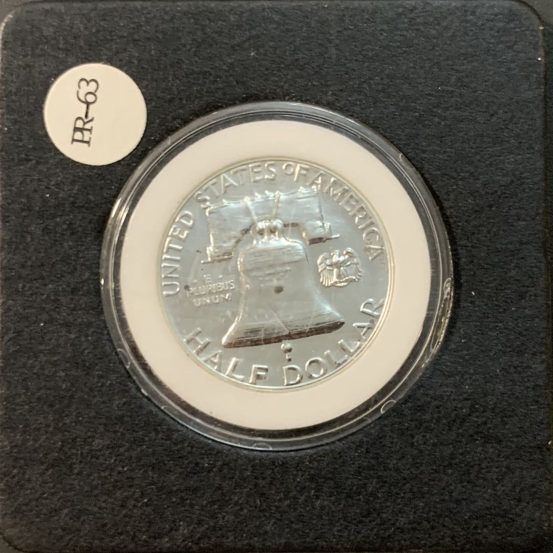 紫瑗钱币—微拍第73期  美国 1960年 富兰克林 50美分 半美元 精制  PR65