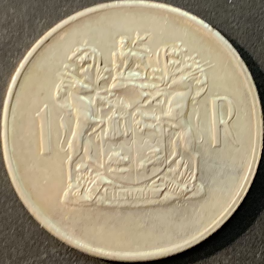 紫瑗钱币—微拍第73期  南非 1969年  维沃尔德 1兰特 15克 0.8银