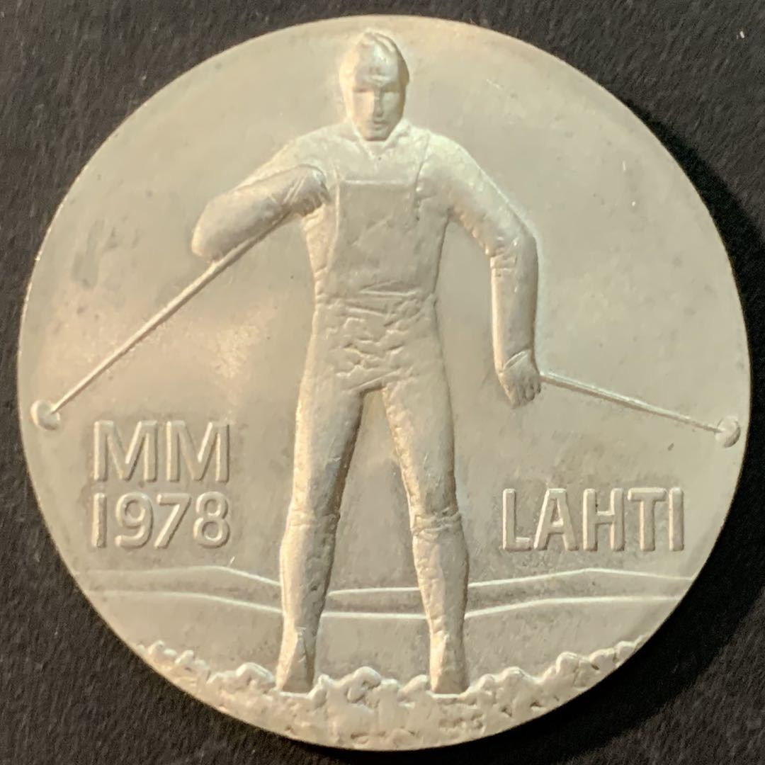 紫瑗钱币—微拍第73期  芬兰 1978年 赫蒂滑雪城百年纪念 25马克 26.6克 0.5银