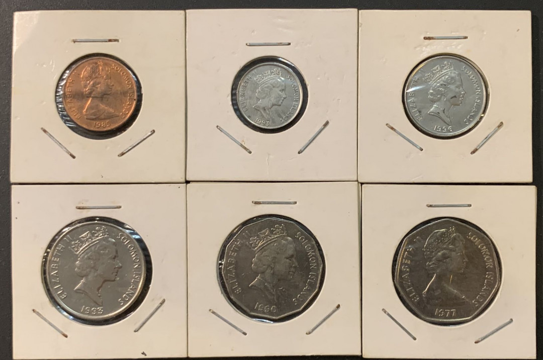 紫瑗钱币—微拍第73期  所罗门群岛 2分—1元 6枚套