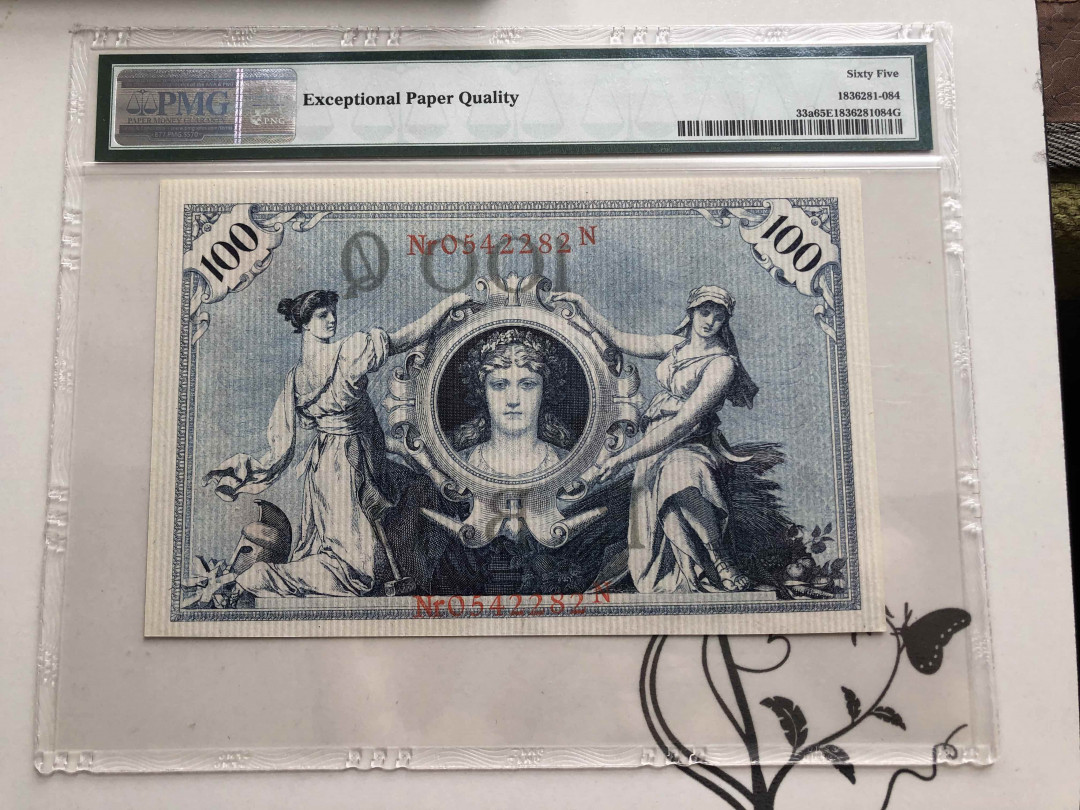 【收藏联盟】第145期拍卖——慧眼识珠（共50拍） 德国 1908年100马克 PMG65EPQ