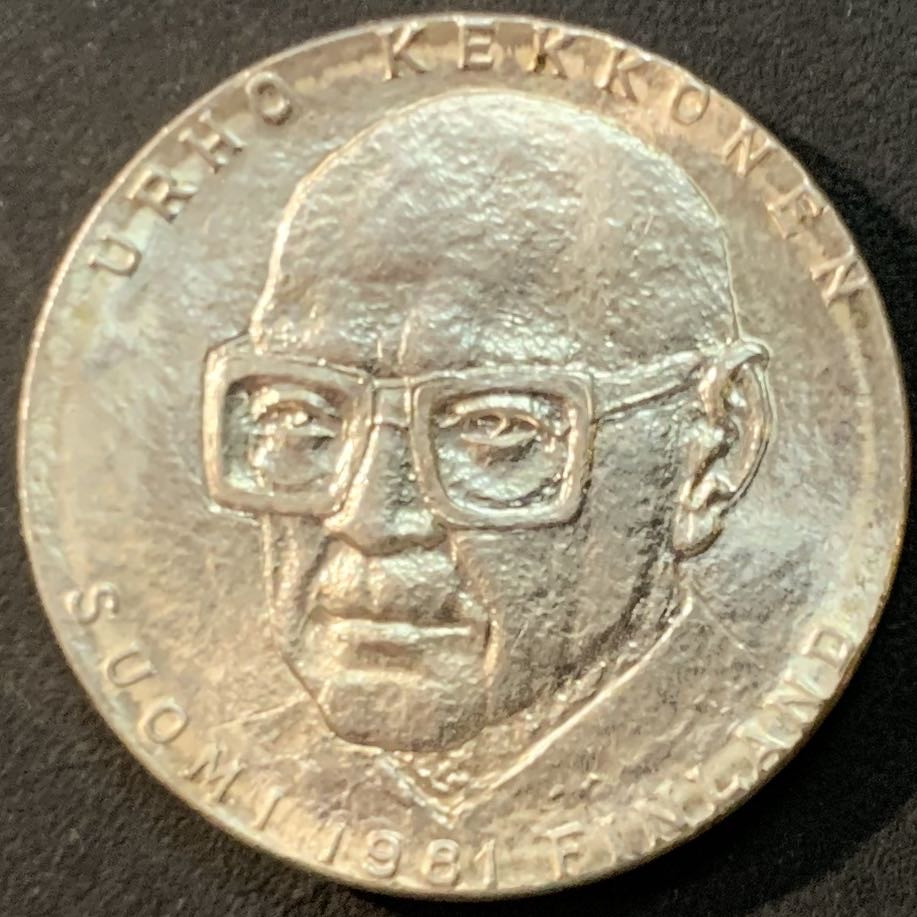 紫瑗钱币—微拍第73期  芬兰 1981年 吉科宁总统诞辰80周年 50马克 20克 0.5银
