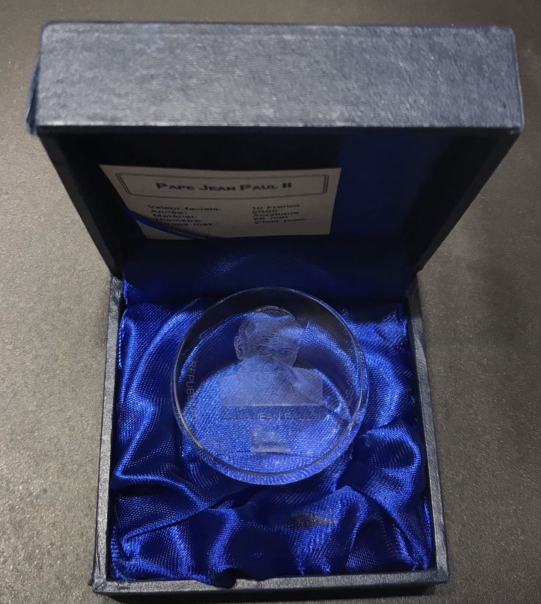【随心拍&Getcoins】现代钱币第五十四五期拍卖 刚果2005年教皇保罗二世水晶币