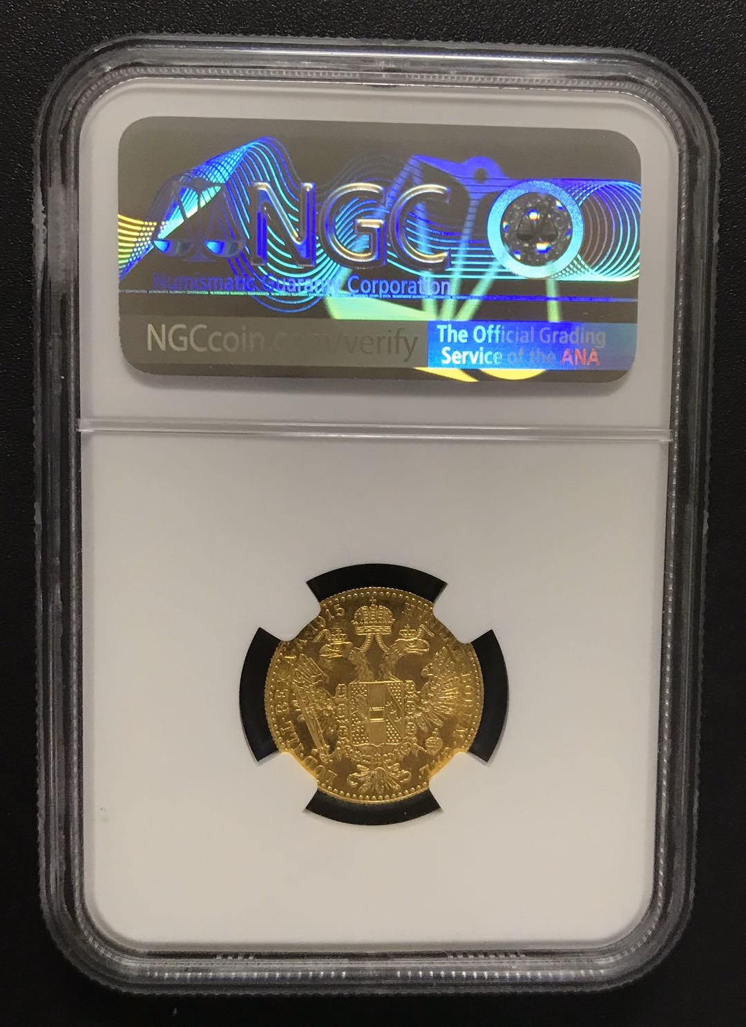 【随心拍&Getcoins】现代钱币第五十四五期拍卖 奥地利1915年1杜卡特金币NGCMS65 高分