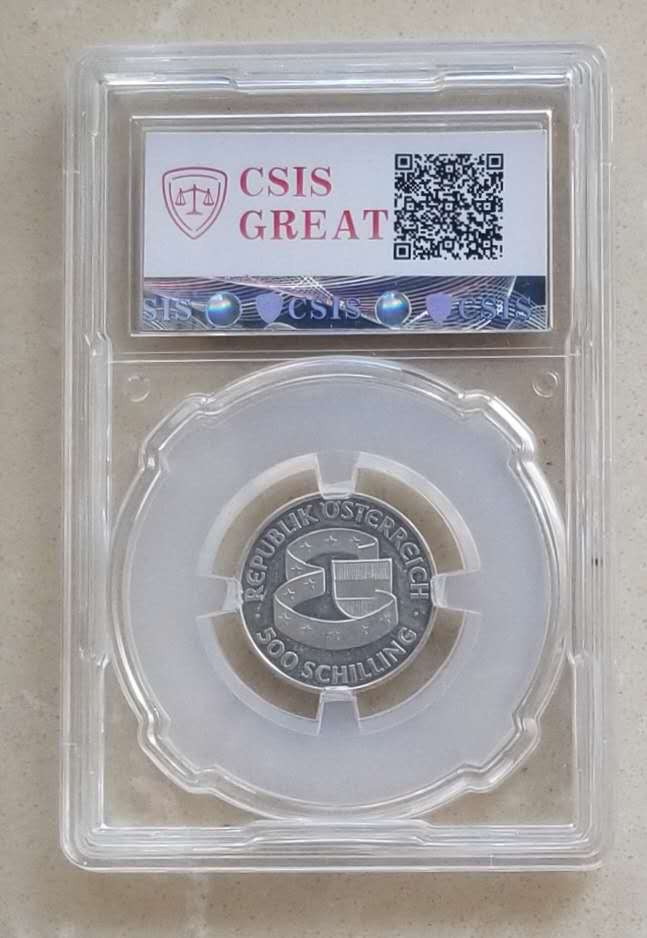 【随心拍&Getcoins】现代钱币第五十四五期拍卖 趣味品获奖币奥地利1995年加入欧盟双金属币银芯