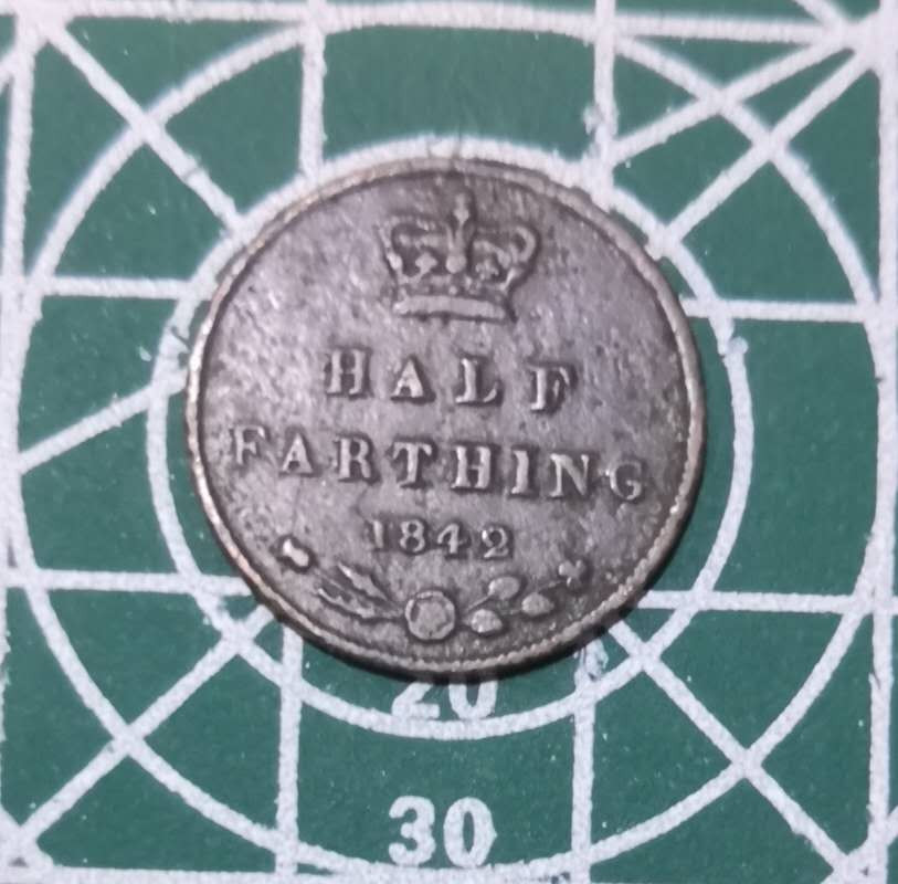 燕姐换藏第三十二拍 1842年英国半法新小铜币