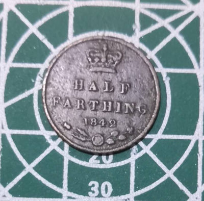 燕姐换藏第三十二拍 1842年英国半法新小铜币