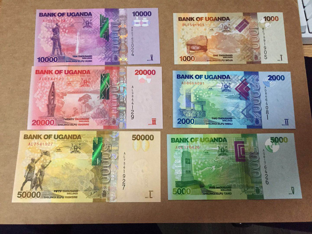 【收藏联盟】第146期拍卖——北非后花园（共50拍） 【一组6张】乌干达 2010-2013年 1000-50000先令 UNC 非常漂亮 年度最佳纸币