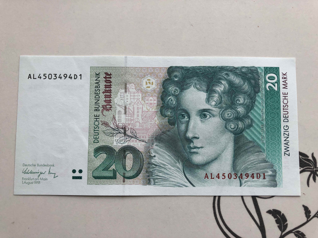 【收藏联盟】第146期拍卖——北非后花园（共50拍） 【一组2张】法国 1942年100元 &德国 1991年20马克 品相如图 