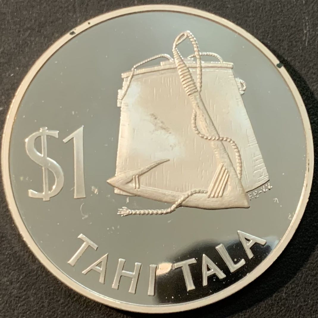 紫瑗钱币—微拍第75期  托克劳 1979年 劳动工具 1塔拉 27.25克 0.925银 精制