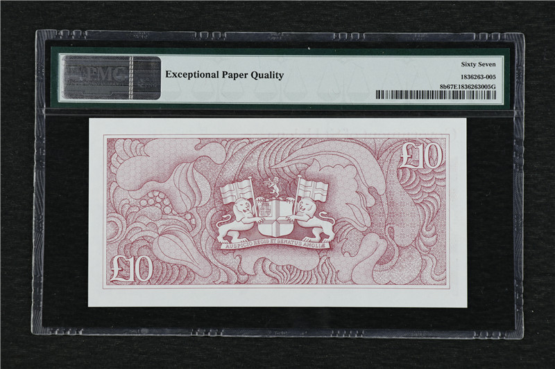 亘邦收藏第10期 1985年 圣赫勒拿 10镑 PMG 67EPQ 298721