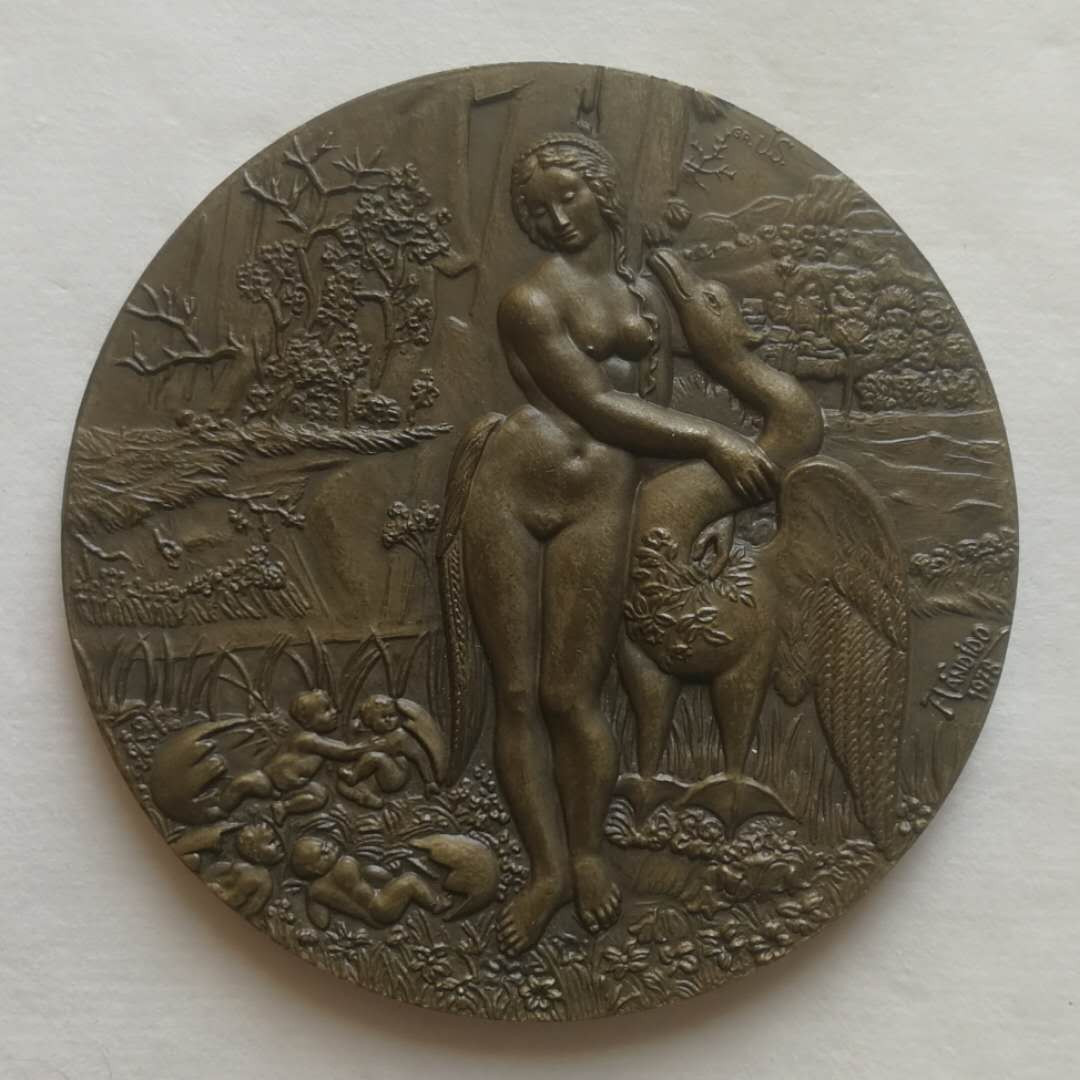 麦朵尔俱乐部第47场拍卖 葡萄牙大铜章-丽达与天鹅（限量版）