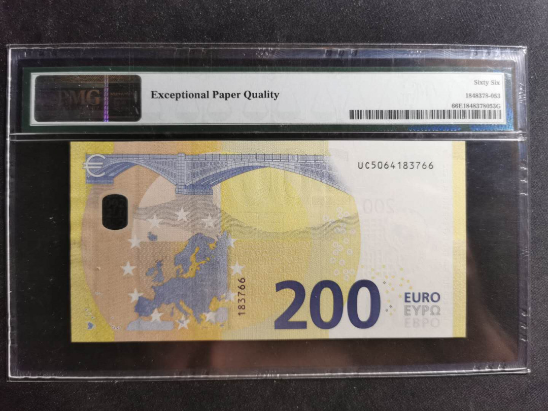 【鲸贝乐淘】千字文·第“容止若思，言辞安定”号拍卖 【欧元€】法国🇫🇷 2019年200欧，PMG66E 