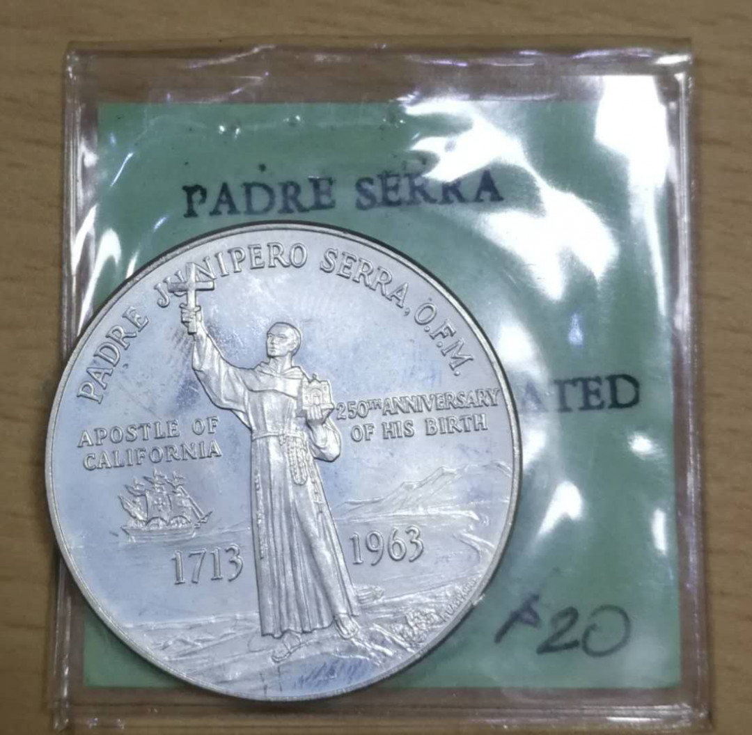 北京马甸外币专卖拍卖第十一期，陆续上新，欢迎关注 1963年美国发行发现加利福尼亚200周年纪念银章，重量：19.8克，成色：9成银