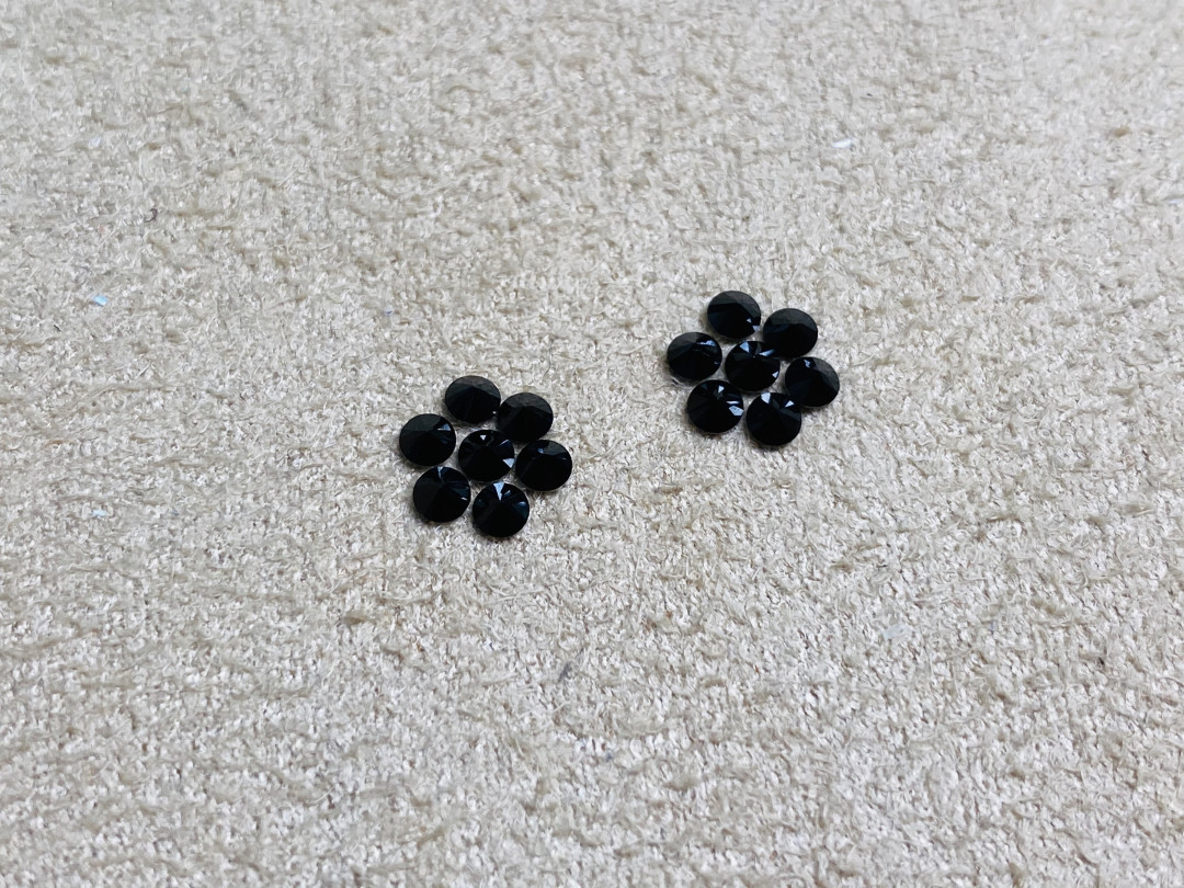 【6月13日 多种裸石 设定款】集合专场 黑色蓝宝石 一对耳环设计组合 共1.0克拉 裸石 无证书