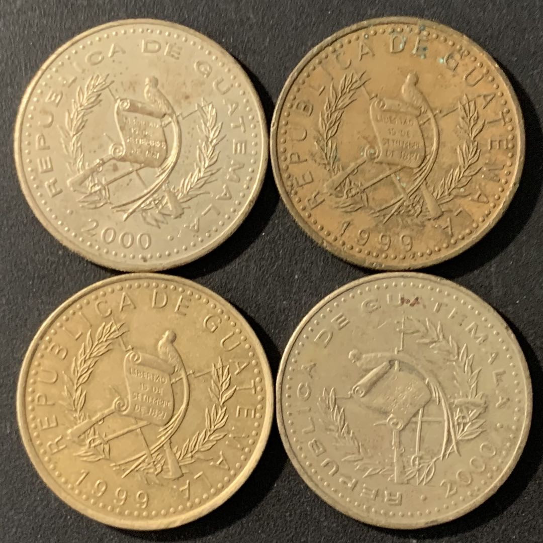 紫瑗钱币—微拍第78期  危地马拉 2000年 1格查尔 4枚一组