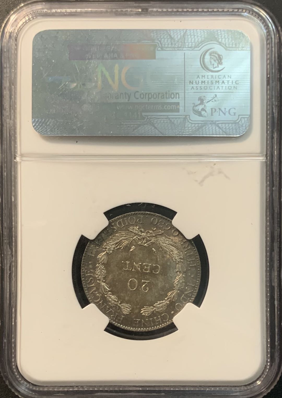 紫瑗钱币—微拍第78期  法属印度支那 1937年 20分 NGC MS65