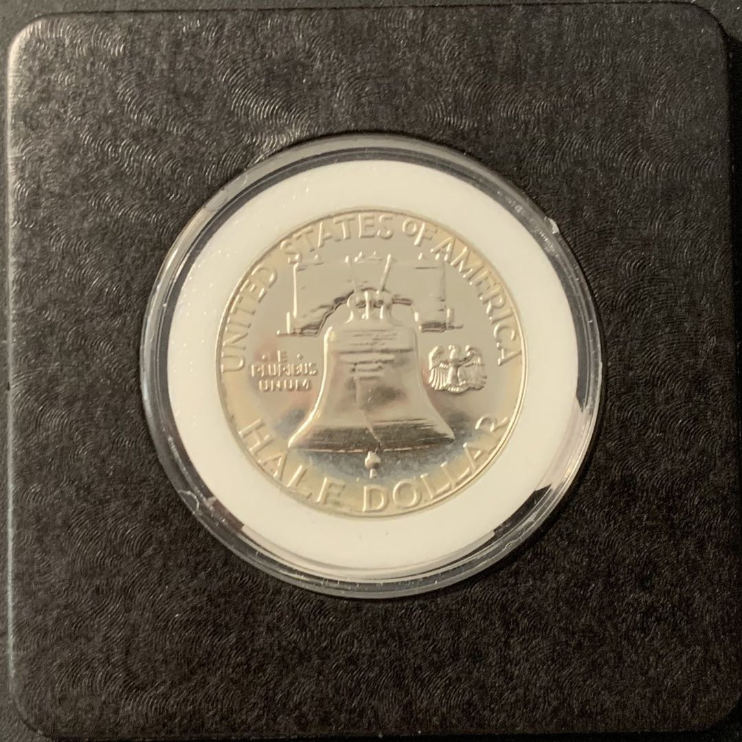 紫瑗钱币—微拍第78期  美国 1963年 富兰克林 50美分 半美元 12.5克 0.9银 精制 PR65/67