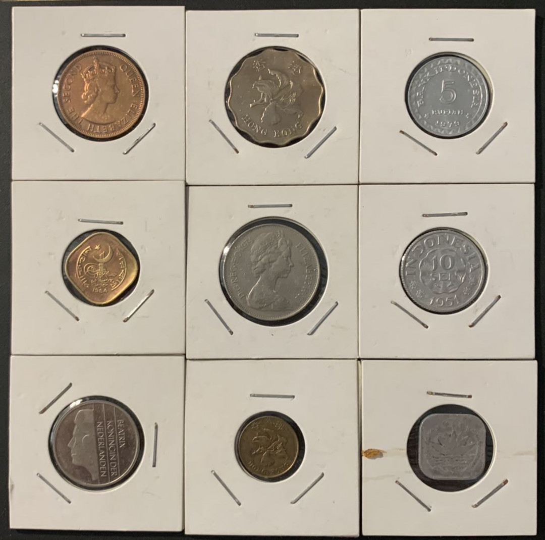 紫瑗钱币—微拍第78期  外国钱币一组9枚 NO.1