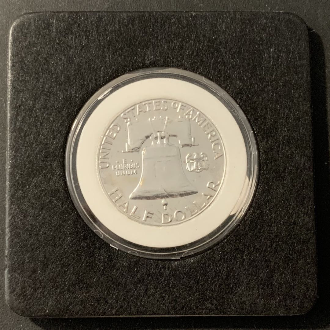 紫瑗钱币—微拍第78期  美国 1963年 富兰克林 50美分 半美元 12.5克 0.9银 精制 PR64