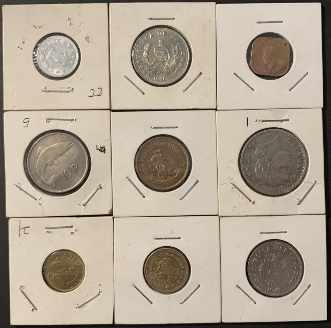 紫瑗钱币—微拍第78期  外国钱币一组9枚 NO.2