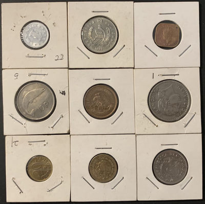 紫瑗钱币—微拍第78期  - 外国钱币一组9枚 NO.2