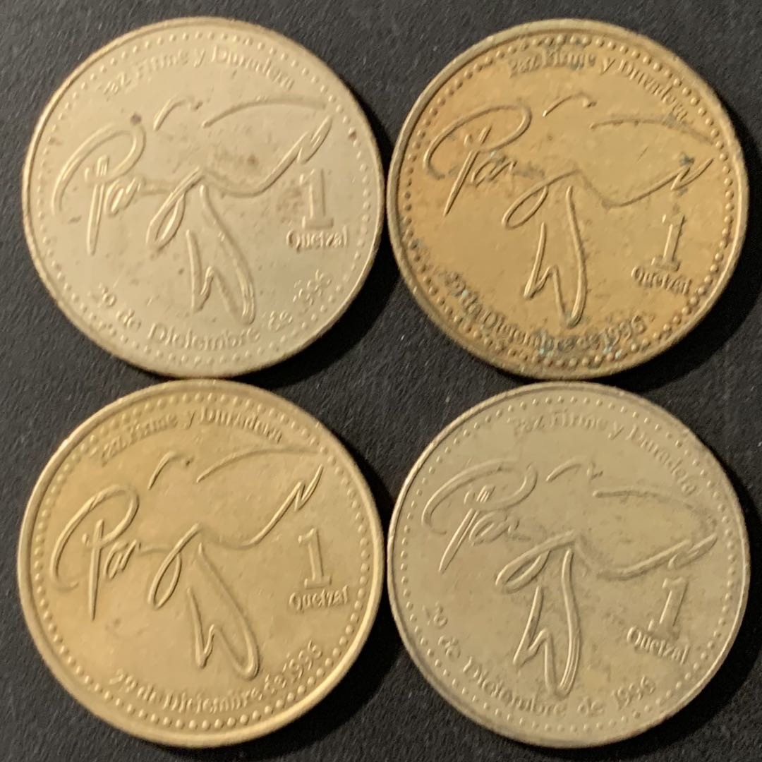 紫瑗钱币—微拍第78期  危地马拉 2000年 1格查尔 4枚一组
