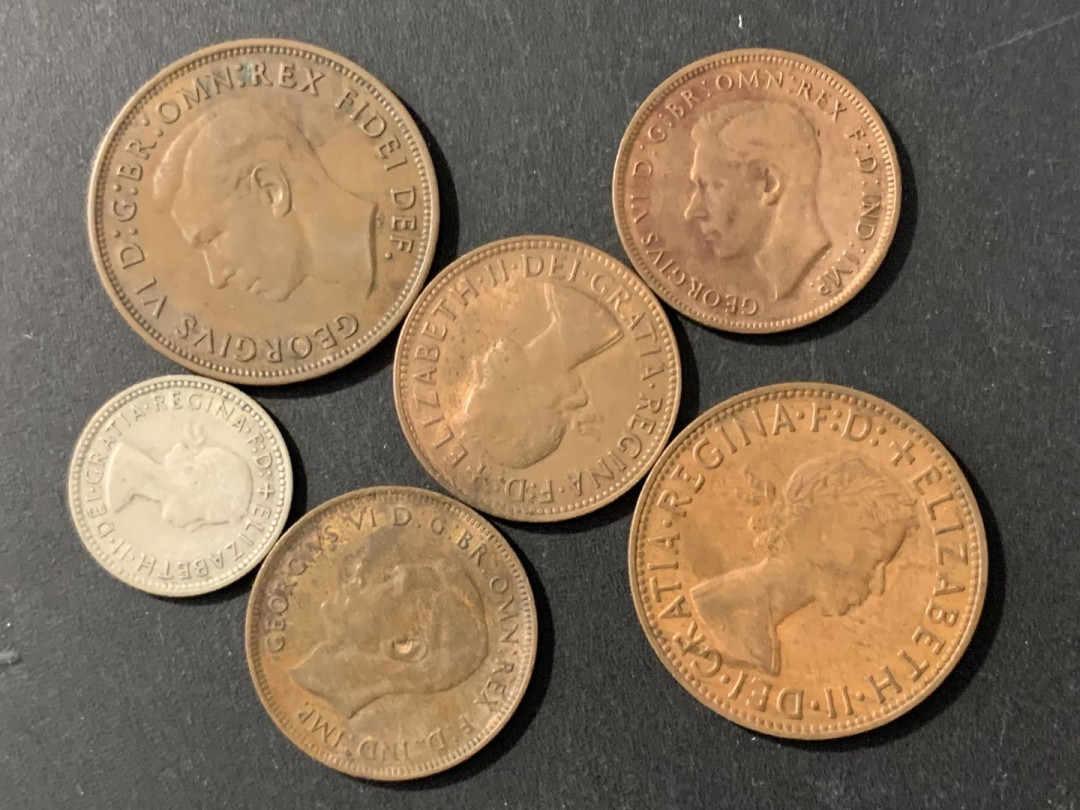 紫瑗钱币—微拍第78期  澳大利亚 早期 流通币 6枚一组 