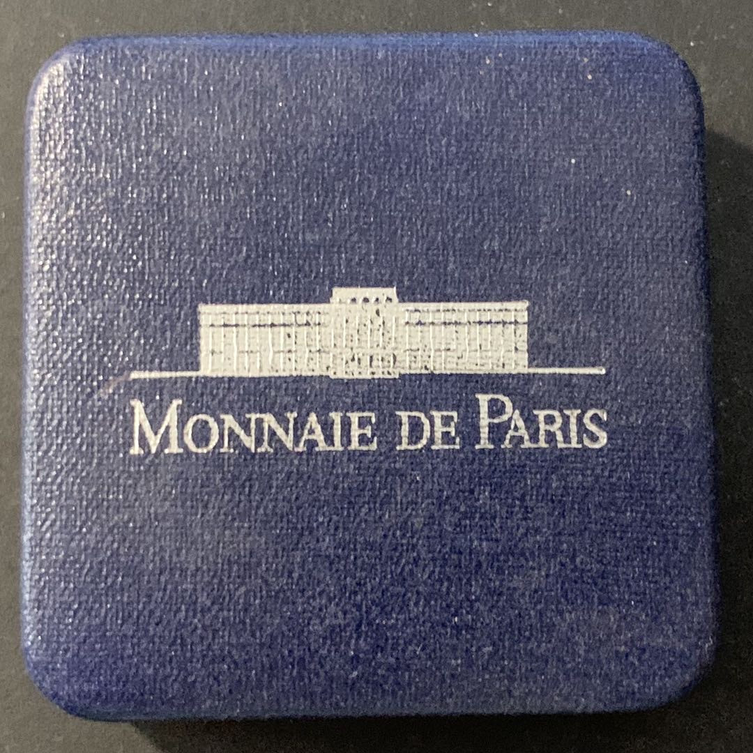紫瑗钱币—微拍第78期  法国 1993年 勃兰登堡门 100法郎15埃局 22.2克 0.9银 精制 原盒证书
