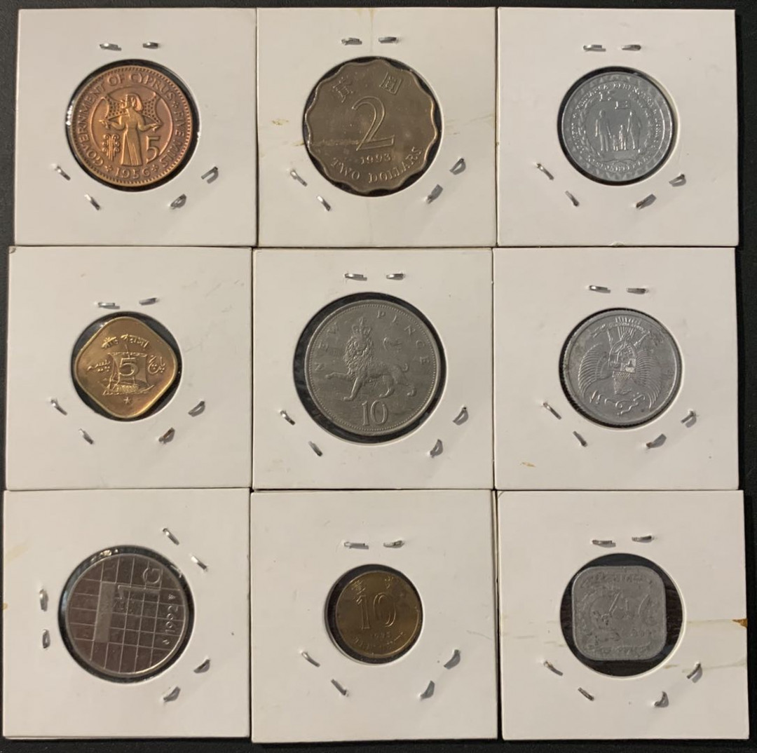 紫瑗钱币—微拍第78期  外国钱币一组9枚 NO.1