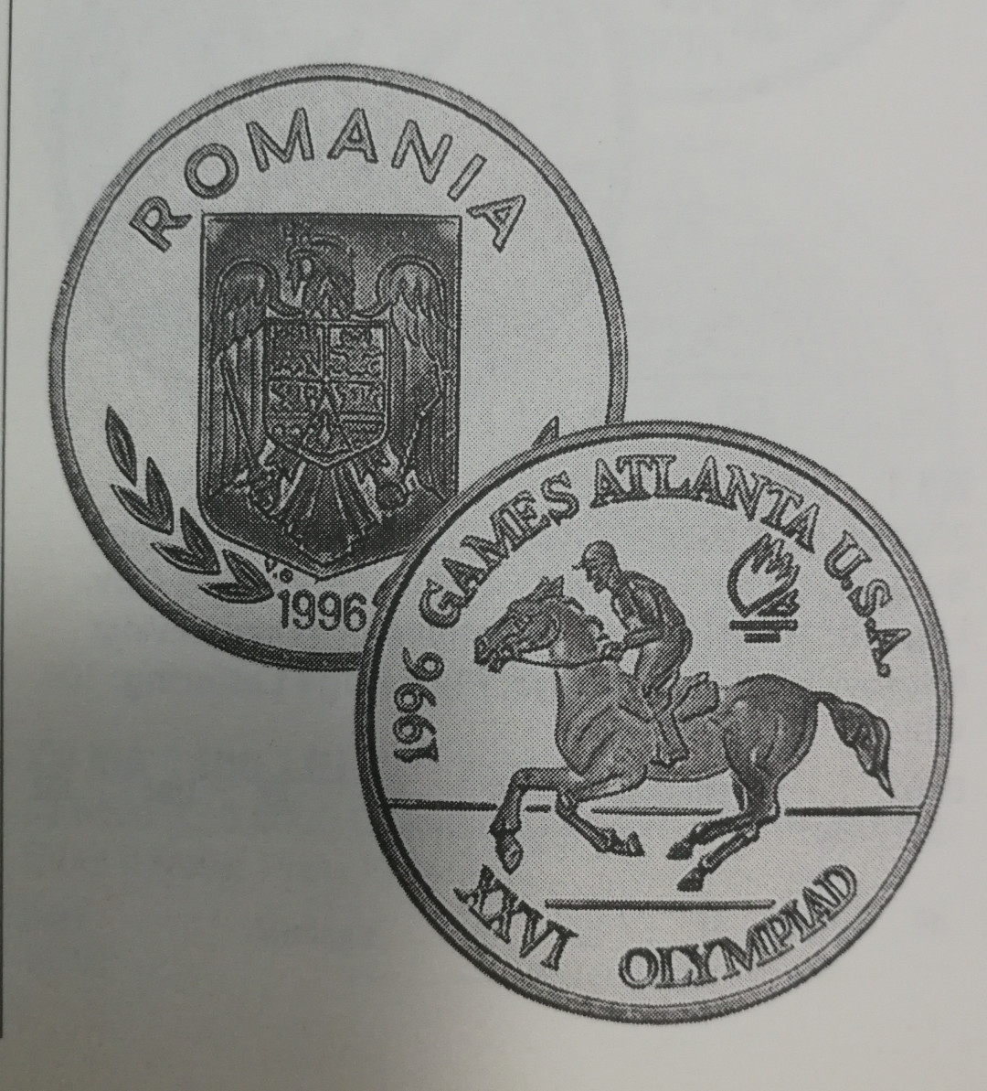 北京马甸外币专卖第十二期拍卖，非贵金属硬币专场。陆续上新，欢迎关注 1996年罗马尼亚奥运会双金属纪念币（稀少），发行量125枚，品相如图