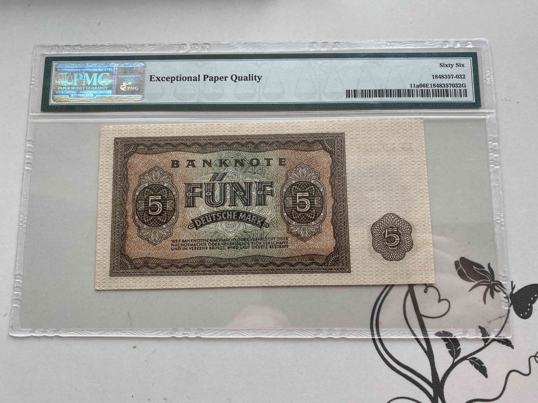 【收藏联盟】第149期拍卖——法兰西宠儿（共60拍） 德国 1948年5马克 PMG66EPQ