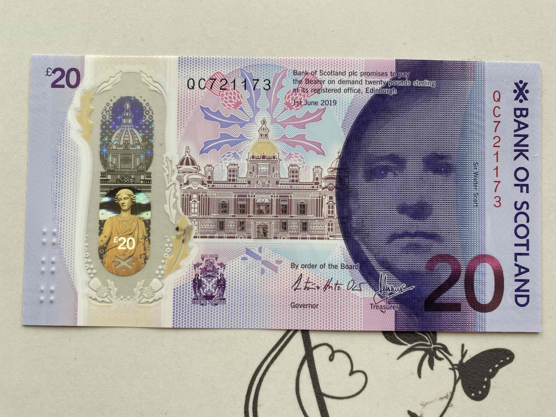 【收藏联盟】第149期拍卖——法兰西宠儿（共60拍） 苏格兰 2019年20镑 UNC 