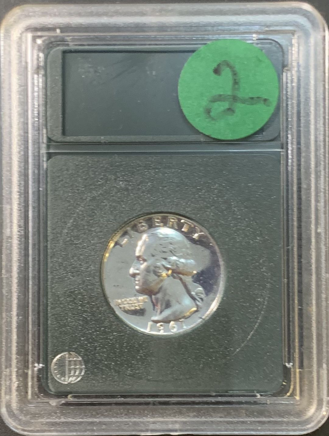 紫瑗钱币—微拍第80期  美国 1961年 华盛顿 25美分 6.25克 0.9银 精制