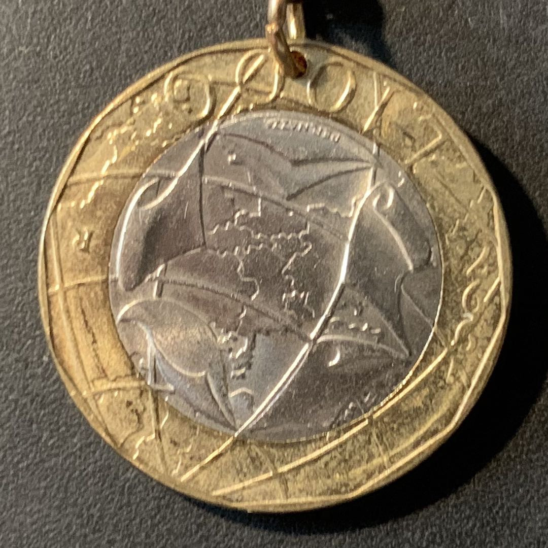 紫瑗钱币—微拍第80期  意大利 1000里拉 钱币项链 925银链子 共14.6克