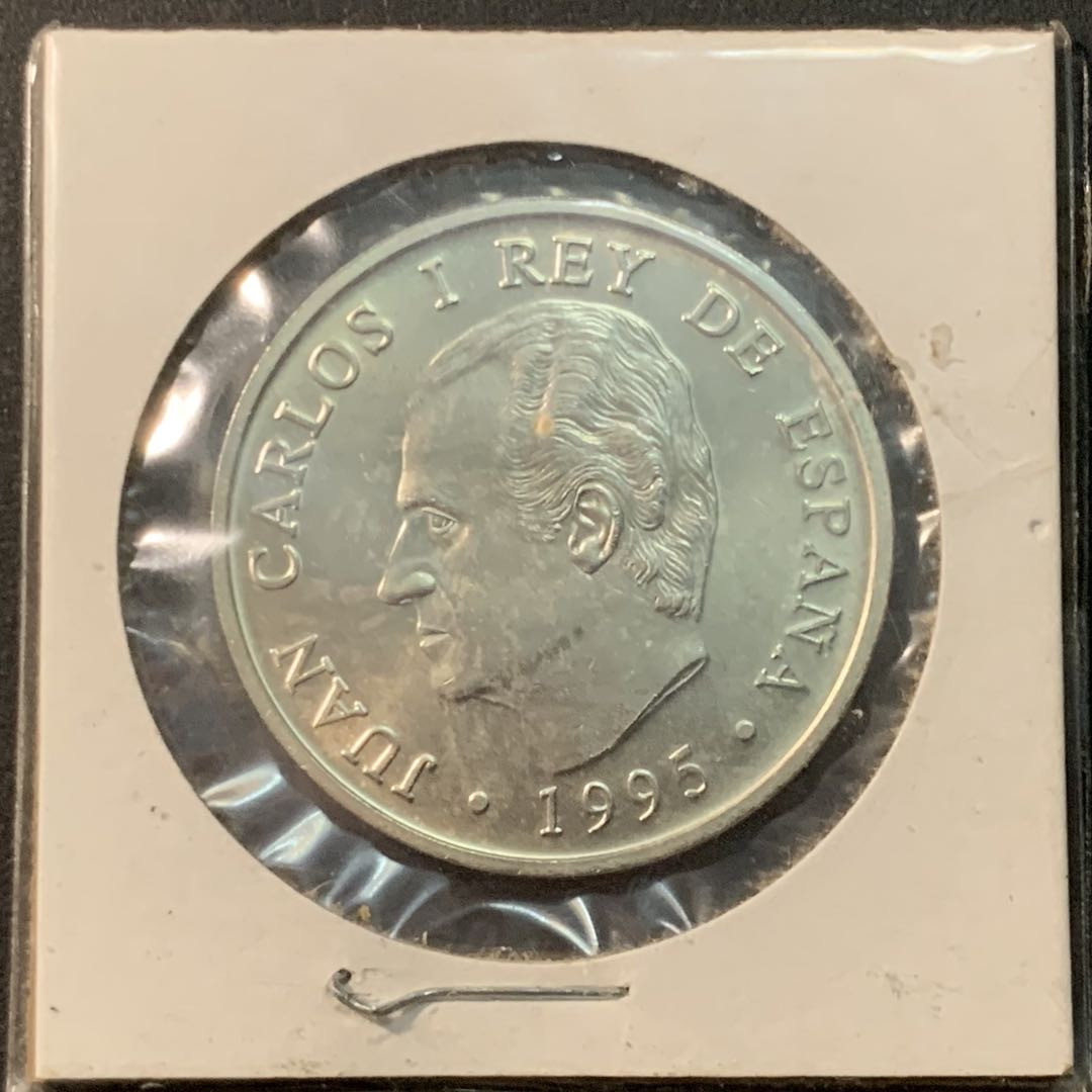 紫瑗钱币—微拍第80期  西班牙 1995年 国会大厦 2000比塞塔  18克 0.925银 UNC