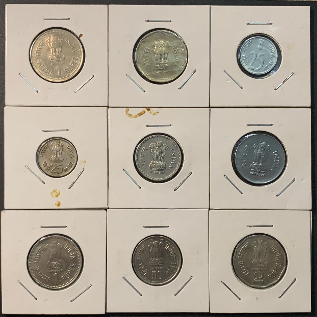 紫瑗钱币—微拍第80期  印度钱币 一组9枚 带多枚纪念币
