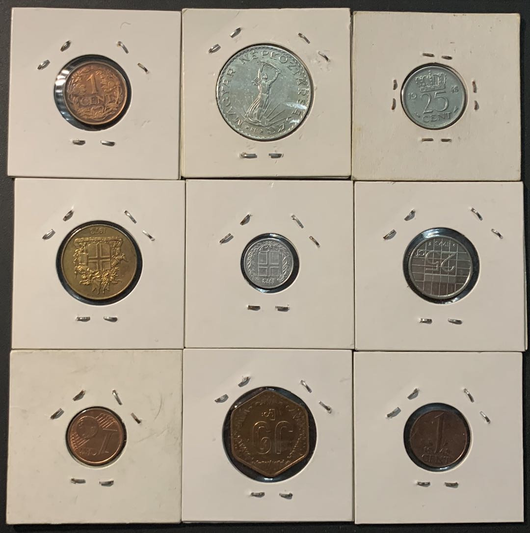 紫瑗钱币—微拍第80期  外国钱币一组9枚 NO.1