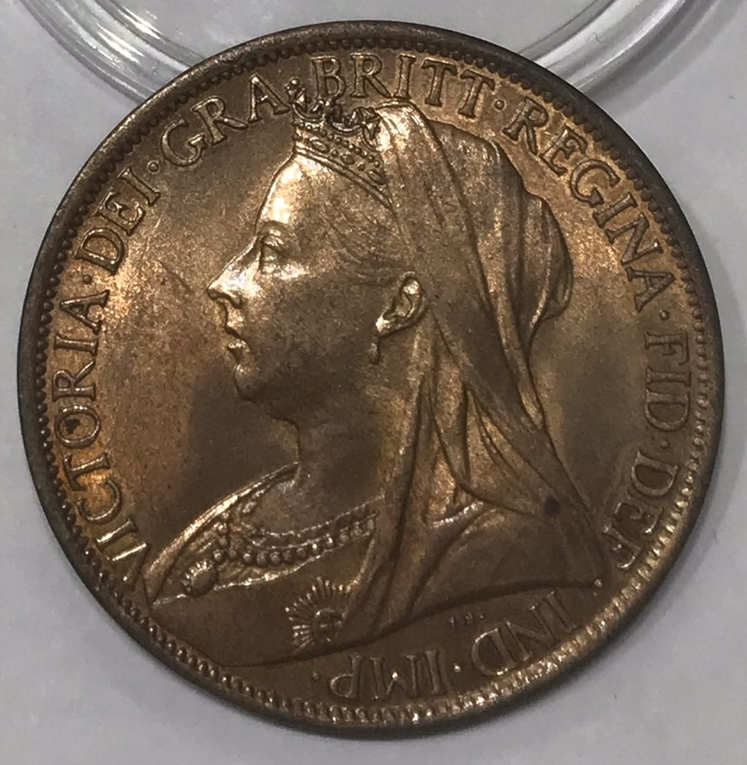【随心拍&Getcoins】现代钱币拍卖第五十六期 英国1897年维多利亚一便士铜币BU品