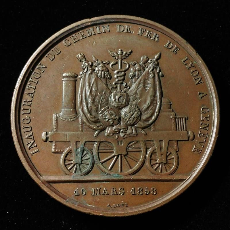 新艺术风格名家拍卖 日内瓦-里昂铁路通车纪念