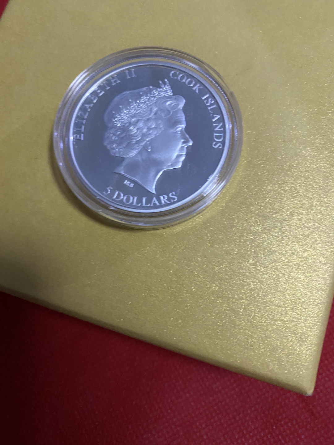 CSIS-GREAT评级精品钱币拍卖第四十三期 库克2015年寺庙之城系列吴哥窟精制镶吴哥窟砂岩彩色纪念银币