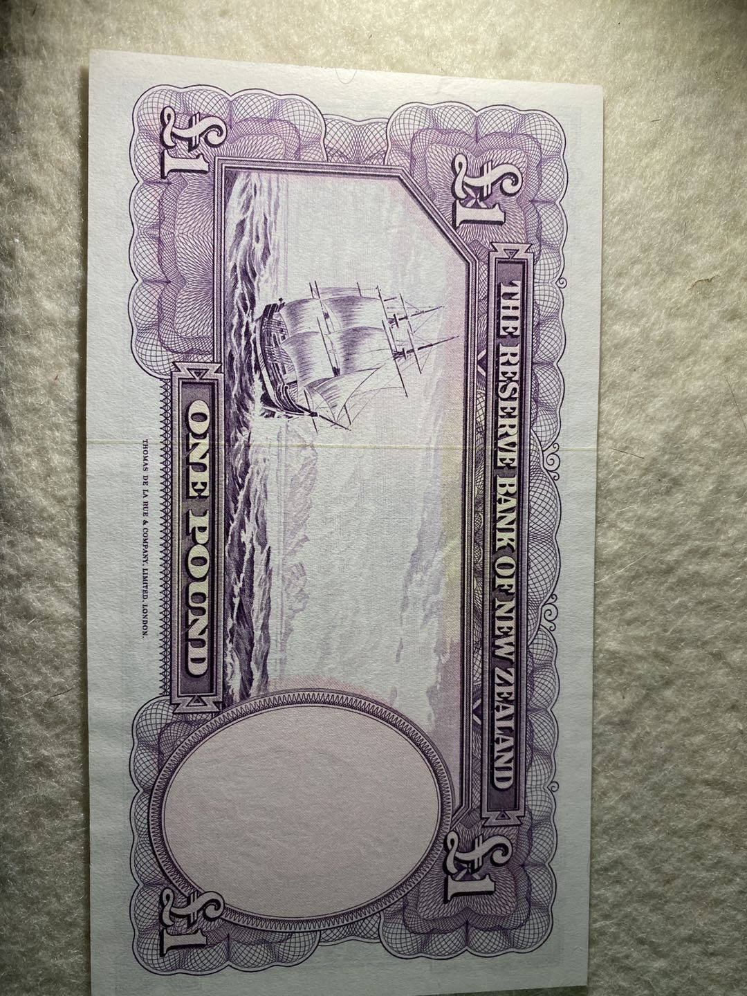 【收藏联盟】第151期拍卖——奥运精神（共60拍） 新西兰 1967年 1镑 UNC- 毛利人水印和纹饰精美