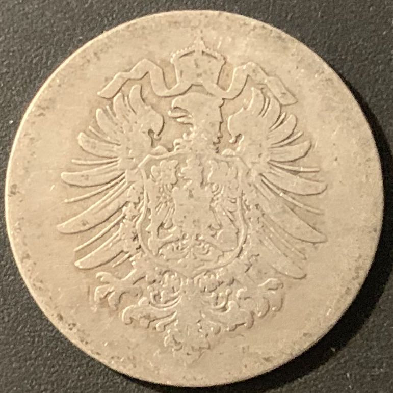 紫瑗钱币—微拍第84期  德国 1874年  短翅  1马克 5.5克 0.9银