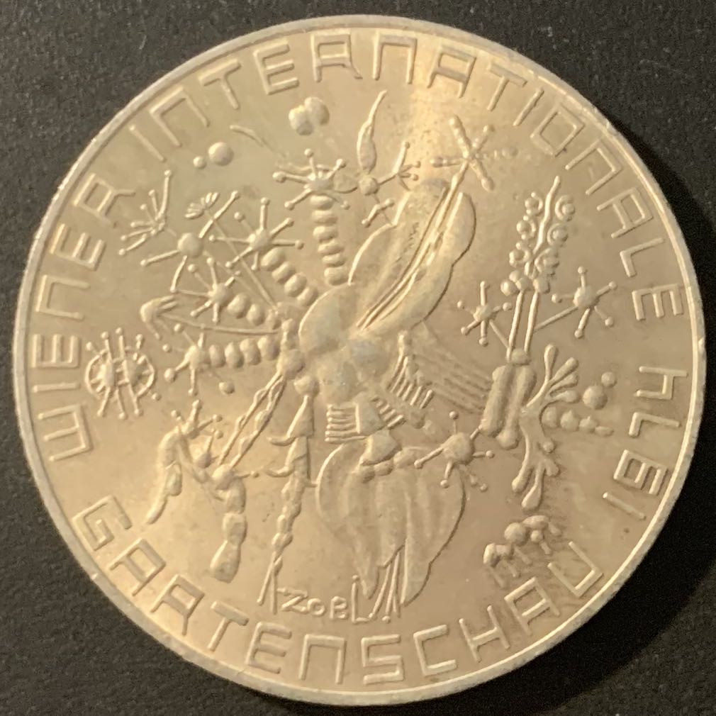 紫瑗钱币—微拍第84期  奥地利 1974年  维也纳国际花卉展 50先令 20克 0.64银 UNC