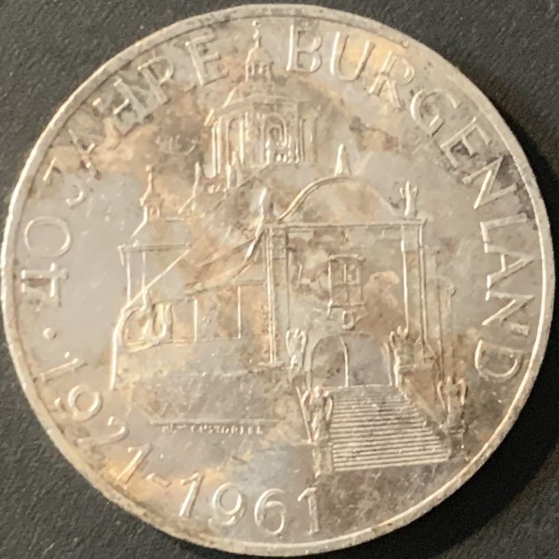 紫瑗钱币—微拍第84期  奥地利 1961年 布尔根兰建州40周年 25先令 13克 0.8银